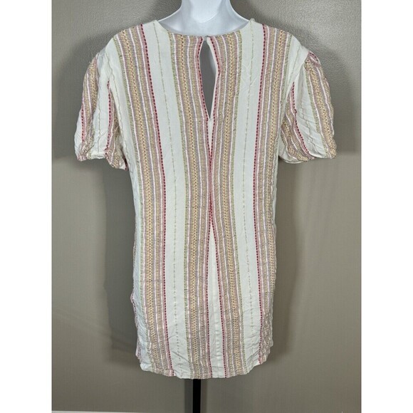 Maggie  London V Neck Baby Doll Colorful Dress Size 6 - Picture 4 of 10